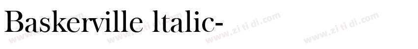 Baskerville ltalic字体转换